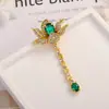 05 moda simple alto sentido piedra ojo de gato strass broche alfiler fijo para ropa accesorios fabricantes stock