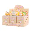 Casa Meow Meow de Postre Caja Sorpresa Gato de Dibujos Animados de Moda Adornos de Escritorio Decoraciones para Coche Regalos Creativos de Vacaciones para Niñas