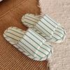 Pantuflas de Lino Rayadas Japonesas para Mujer, Primavera y Verano, Pantuflas Universales de Interior Antideslizantes de Algodón y Lino para Pareja para Hombre