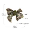 Broche de Gravata Borboleta Novo Transfronteiriço Design Retrô de Alto Padrão Grande Alfinete de Laço Corsage Acessórios para Roupas Femininas