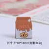 Mini Estéreo Cartón de Leche Juguete de Comida Dibujos Animados Hecho a Mano Accesorios para Joyería DIY Pegamento de Crema Resina Pequeños Accesorios Paquete de Materiales