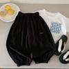 Pantalones Largos para Niños 2026 Bugatang Verano Nuevos de Color Sólido a Prueba de Mosquitos con Etiquetas para Niños y Niñas, Pantalones Jogger Sencillos para Bebés