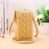 Nova bolsa de telefone móvel feminina estilo coreano moda multifuncional crossbody bolsa de ombro zíper cor sólida simples mini carteira all-match