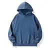 Sudadera con capucha de algodón aterciopelado peinado de 350 g, teñida con cera, lavada, estilo vintage, sudadera unisex para pareja a juego con efecto desgastado