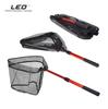 LEO/LEO 28262 [Red de Captura Plegable Triángulo Rojo Dos Secciones Telescópica] Red de Mano Portátil para Pesca con Señuelo y Mosca Luya