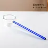 Colher de Vidro Borossilicato Alto Colher de Sobremesa Colher para Mexer Café Estilo Ins Transparente Tamanho Grande Doméstica Cabo Longo Colher de Óleo Colher de Sopa