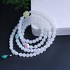 Pulsera de Jade Blanco Natural de Múltiples Círculos con pino verde Flor de Loto cera cuentas antiguas caparazón de tortuga accesorios moda simple niños y niñas