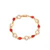 Versão coreana de ornamentos de mão de amor ocos temperamento Flor Diamante Pulseira feminina pulseira em forma de coração presente de Dia dos Namorados atacado