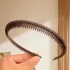 Diadema negra con dientes para lavarse la cara, nuevo modelo 2026 para mujer, diadema de corona alta para uso diario, pinza para el pelo