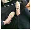 666-7Huidong Yixinda_Zapatos Planos Mary Jane Ballet de Boca Baja Estilo Francés para Mujer