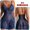 Comércio Exterior Lingerie Sexy Plus Size, Camisola de Renda com Tela, Patchwork sem Costas, Estilo Puro Desejo Roupa de Casa