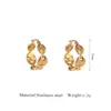 Brincos Minimalistas Estilo Designer, Brincos de Moda Irregulares e Exquisitos em Aço Inoxidável para Mulheres, Banhados a Ouro 18K