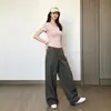 Camiseta blanca de verano para mujer con cuello en V y manga corta, nuevo estilo 2026, corte ajustado, favorecedora, estilo coreano, top deslumbrante
