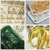Venta al por mayor de fábrica de papel de aluminio dorado 9*9 para decoración de techo, Buda, artesanías cuadradas para bodas, papel de aluminio dorado hecho a mano