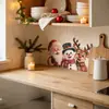 Fun-b362 Papá Noel Ciervo Muñeco de Nieve Pintado Decoración Embellecimiento de Pared de Dormitorio Sala de Estar Pegatinas de Pared