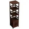 Nuevo soporte cuadrado de bambú estilo chino para flores, estante de almacenamiento de varios niveles para el suelo, estante de almacenamiento para sala de estar, soporte para flores de interior