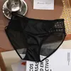 Bragas Perlescentes de Satén de Alto Gama Estilo Francés Deseo Puro, Tangas Finos Huecos de Encaje Sexy Estilo Deseo Puro para Mujer de Cintura Baja