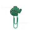 Clips para Papel de Goma Suave de PVC de Dibujos Animados Navideños, Marcadores Creativos Festivos, Separadores de Páginas para Cuadernos, Regalos y Recuerdos Navideños