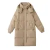 Chaqueta de plumón auténtica nueva para mujer, de longitud media, moda coreana 2025, engrosada y cálida, abrigo para madre de mediana edad
