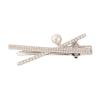 Horquilla de Cruz con Pedrería Estilo Ins, Horquilla Metálica para Cabello Suelto, Pinza Lateral, Pinza de Pico de Pato, Pinza para Cabello Suelto, Accesorios para el Cabello para Niñas, Adorno para la Cabeza