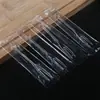 Garfos de fruta descartáveis, feitos de plástico espessado, transparentes, embalados individualmente, adequados para bolos da lua, bares, confeitarias e uso doméstico