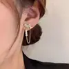 Novos Brincos de Corrente Borboleta Prata Imitação Luxo Leve Design de Nicho Moda de Ponta Versáteis Brincos de Personalidade para Mulheres Tendência