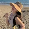 Sombrero de Senderismo para Exteriores para Mujer, Sombrero de Sol de Verano con Ala Ancha, Sombrero de Pescador con Protección Solar, Parasol para Senderismo y Camping, Sombrero de Vaquero Occidental para Hombre