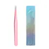 Pinças para Cílios Postiços Pinças para Nail Art DIY Pinças para Técnicos de Cílios Pinças para Extensão de Cílios Pontas Curvas e Retas Personalizável