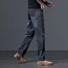 Moda Masculina Fengshe / Lançamento Outono-Inverno 2026 Jeans Reto Vintage Novo para Homens, Calças Longas Soltas e Versáteis