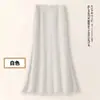Falda Elegante Blanca de Cola de Pez Ajustada de Cintura Alta Personalizada para Mujer Otoño Invierno 2026 Longitud Media Ceñida a la Cadera Diseño de Dobladillo Crudo