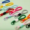 Lanyard para Llaves Colorido Trenzado Nudado Correa para Teléfono Correa de Muñeca Antiperdida Lanyard para Botella de Agua Accesorio para Bolso Dopamina