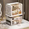 Caja de Almacenamiento de Cosméticos de Escritorio, Estante de Almacenamiento de Productos para el Cuidado de la Piel Estilo Crema para Tocador, Caja de Almacenamiento de Lápices Labiales a Prueba de Polvo Tipo Cajón