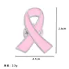 Conscientização Mundial sobre o Câncer de Mama Broche de Lapela Fita Rosa Caridade Cuidado para Mulheres Promoção Conscientização Fabricante Atacado