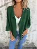 2026 Amazon AliExpress Estación Independiente Ropa de Mujer Primavera Otoño Casual Cardigan de Gamuza Sintética y Terciopelo Chaqueta con Solapa de Color Sólido