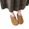 Sapatos Birkenstock femininos de sola grossa para aumentar a altura, estilo Yang Mi, cobertura total, novos mocassins Birkenstock slip-on de outono
