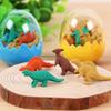 Borracha de ovo de dinossauro desenho animado escola primária prêmios presente de aniversário infantil papelaria criativa fofo pequeno dinossauro casca de ovo