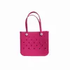En stock bolsa de playa eva bolsa de agujeros bolso de mano grande de almacenamiento para viajes cesta de verduras de inyección bolsa de agujeros eva con impresión