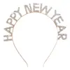 AliExpress Caliente Comercio Transfronterizo Comercio Exterior Alfabeto FELIZ AÑO NUEVO Feliz Año Nuevo Diadema de Pedrería Accesorios para el Cabello