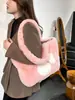 Moda Otoño e Invierno 2025 Bolso Nuevo de Piel con Patrón de Orejas de Conejo Bolso Tote Relleno Bolso de Hombro de Gran Capacidad para Mujer