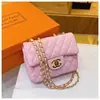 Bolsa de Corrente com Padrão Xadrez de Diamante Estilo Pequeno Fragrância Transfronteiriça Nova Feminina Versátil de Alta Qualidade Pequena Quadrada Moda Bolsa de Ombro Único Transversal Tendência
