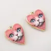 Aleación Estilo INS Peculiar Múltiples Retratos Retro Gatos Colgante de Doble Cara DIY Collar Pulsera Accesorios de Joyería