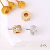 Anillo de Diamante de Cobre Chapado en Oro de 14K Cadena de Pulsera de Rueda de Bicicleta con Separadores de Perlas de Doble y Una Capa Accesorios de Joyería DIY