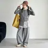 Suéter de Tricô para Meninas Outono, Cardigã Grande para Menina, Calça Saia de Renda, Roupa Estilosa para Crianças