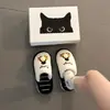 Lindas y Divertidas Pantuflas de Peluche de Pingüino para Mujer 2026, Rayas de Bloques de Color, Suela Suave, Antideslizantes, Cálidas, Pantuflas Peludas de Punta Cerrada para Uso en Casa