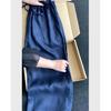 Pantalones Casuales Azules de Pierna Ancha de Alta Gama Súper Elegantes para Mujer, Nuevos Pantalones Largos Casuales de Verano Versátiles Sueltos Adelgazantes