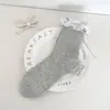 Meias com Laço de Renda para Mulheres, Meias Finas de Verão até o Meio da Panturrilha, Estilo Ballet, Meias Arrastão Respiráveis da Moda para Mulheres