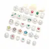 Cuentas Sueltas Gruesas Plateadas con Circonitas Micro pavimentadas con Diamantes Accesorios para Pulseras DIY Pulsera con Cuentas Accesorios de Joyería Cuentas Espaciadoras Venta al por Mayor