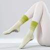 Meias de Yoga de Outono, Meias Antiderrapantes para Pilates, Meias Esportivas Profissionais, Meias de Fitness Femininas até a Panturrilha, Meias de Pilates de Algodão, Gradiente