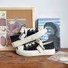 Zapatos de tabla de dos piezas estilo coreano Baikuang 2023, nicho original, feos, lindos, cabeza redonda, boca abierta, sonrisa, zapatos de lona, zapatos casuales para el pie