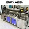 Tienda de Té con Leche Barra de Agua Mesa de Trabajo Comercial de Acero Inoxidable Mesa de Trabajo con Gabinete Integrado Fabricante Venta al por Mayor Supermercado Comercial